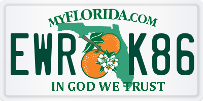 FL license plate EWRK86