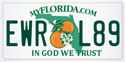 FL license plate EWRL89