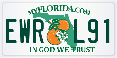 FL license plate EWRL91