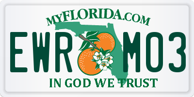 FL license plate EWRM03