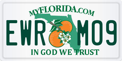 FL license plate EWRM09