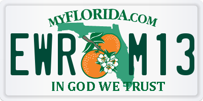 FL license plate EWRM13