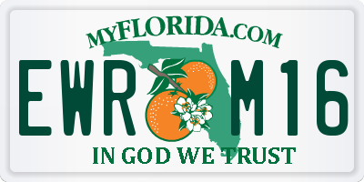 FL license plate EWRM16