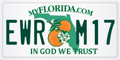 FL license plate EWRM17
