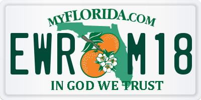 FL license plate EWRM18