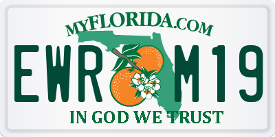 FL license plate EWRM19
