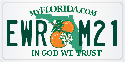 FL license plate EWRM21