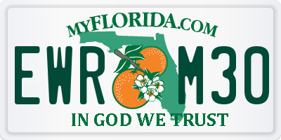 FL license plate EWRM30
