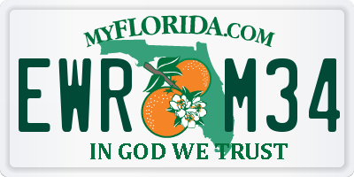 FL license plate EWRM34