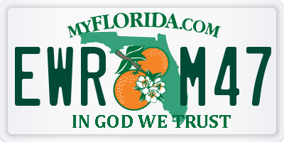 FL license plate EWRM47