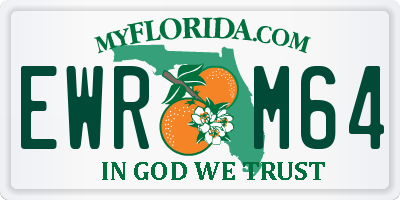 FL license plate EWRM64