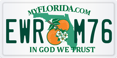 FL license plate EWRM76