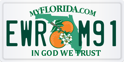 FL license plate EWRM91