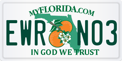 FL license plate EWRN03