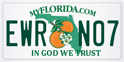 FL license plate EWRN07