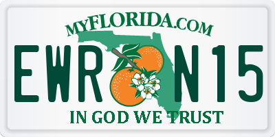 FL license plate EWRN15