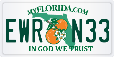 FL license plate EWRN33