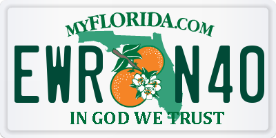 FL license plate EWRN40