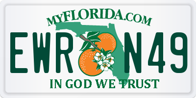 FL license plate EWRN49