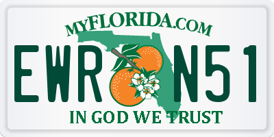 FL license plate EWRN51