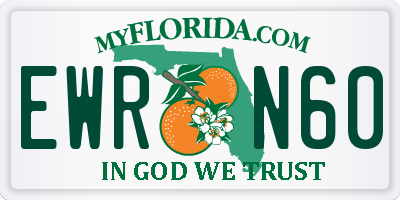 FL license plate EWRN60