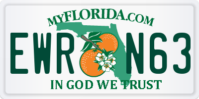 FL license plate EWRN63