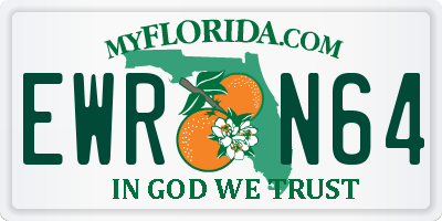 FL license plate EWRN64