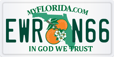 FL license plate EWRN66