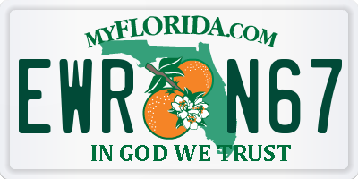 FL license plate EWRN67