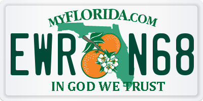 FL license plate EWRN68