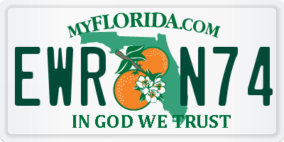FL license plate EWRN74