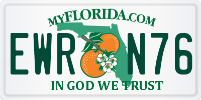 FL license plate EWRN76