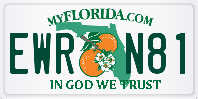 FL license plate EWRN81