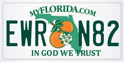 FL license plate EWRN82