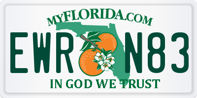 FL license plate EWRN83