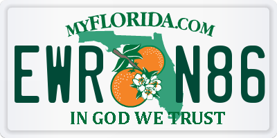 FL license plate EWRN86