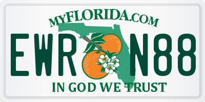 FL license plate EWRN88