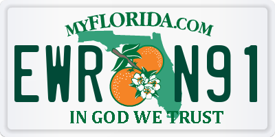 FL license plate EWRN91