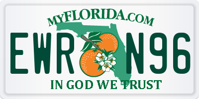FL license plate EWRN96