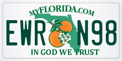 FL license plate EWRN98