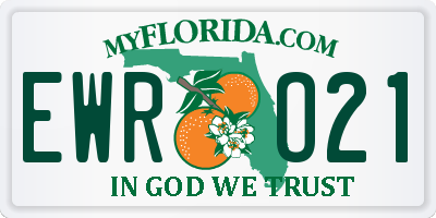 FL license plate EWRO21