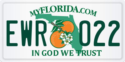 FL license plate EWRO22