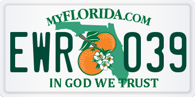 FL license plate EWRO39