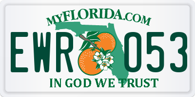 FL license plate EWRO53