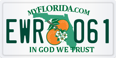 FL license plate EWRO61
