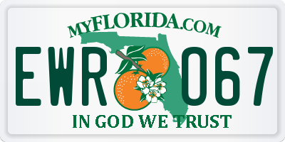 FL license plate EWRO67