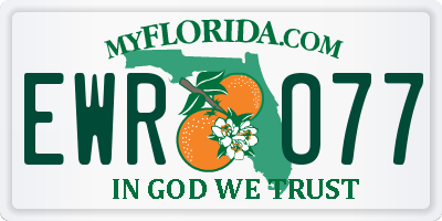 FL license plate EWRO77