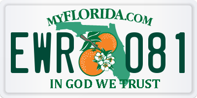 FL license plate EWRO81