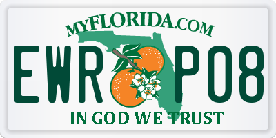 FL license plate EWRP08