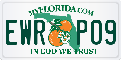 FL license plate EWRP09